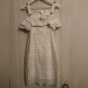 Badgley Mischka Ivory Satin Gown